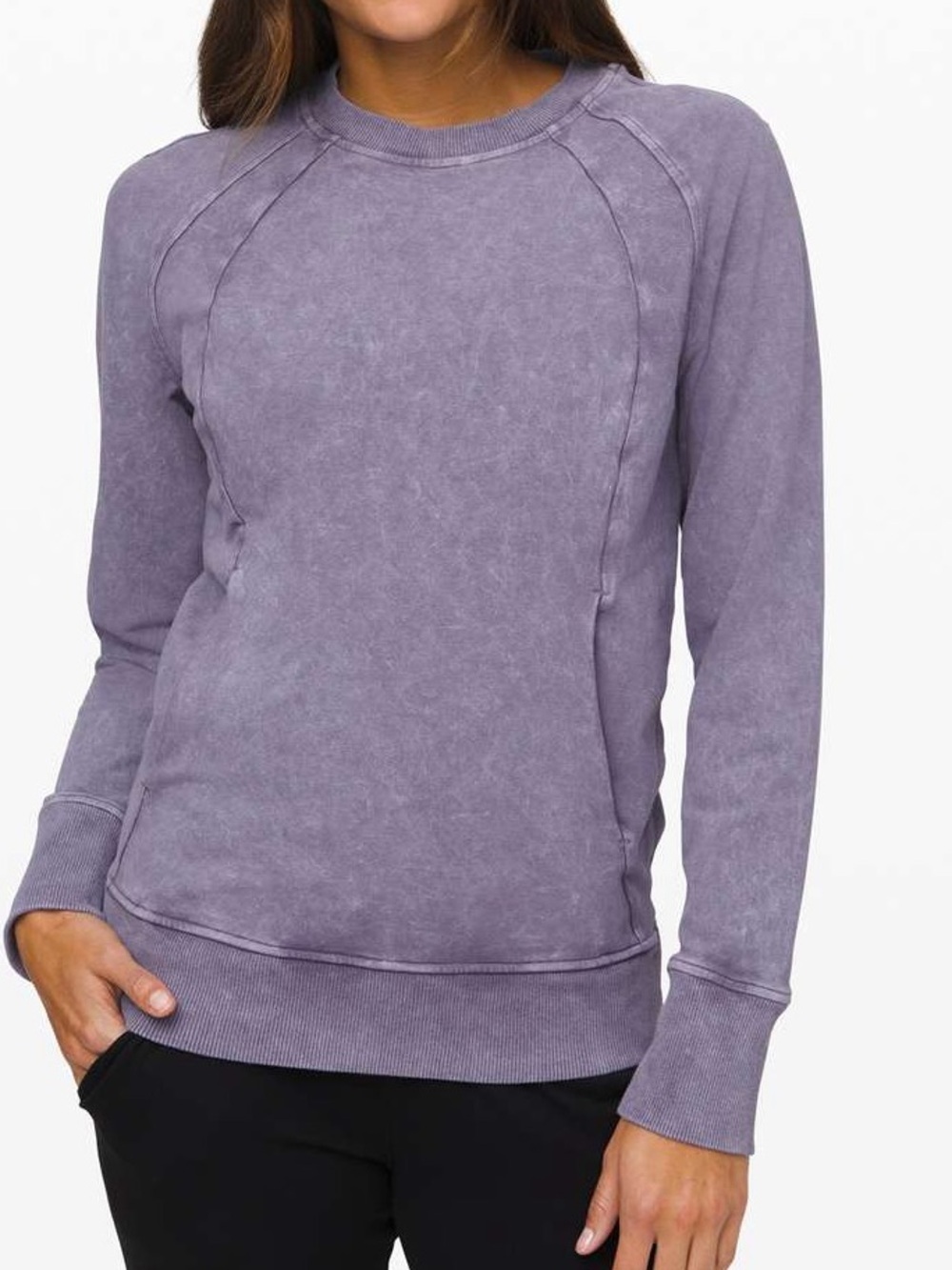 Lululemon Scuba Crew Wash Washed Purple Quartz size 4